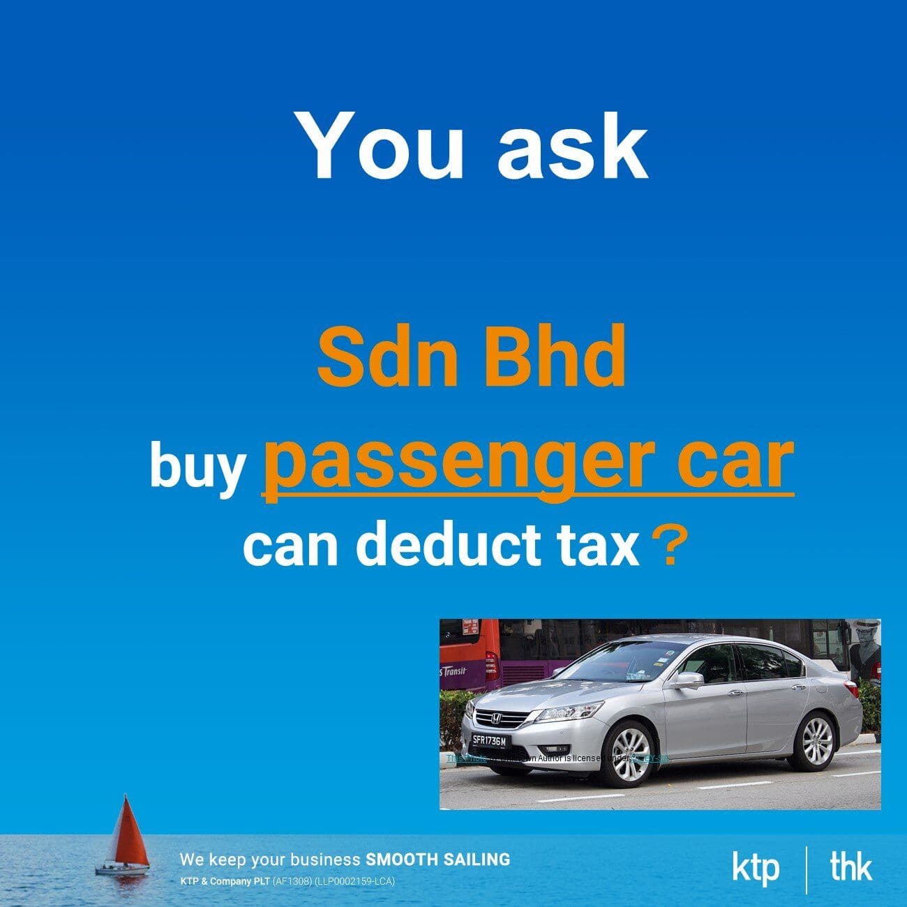 Tax deduction on passenger car in Sdn Bhd
