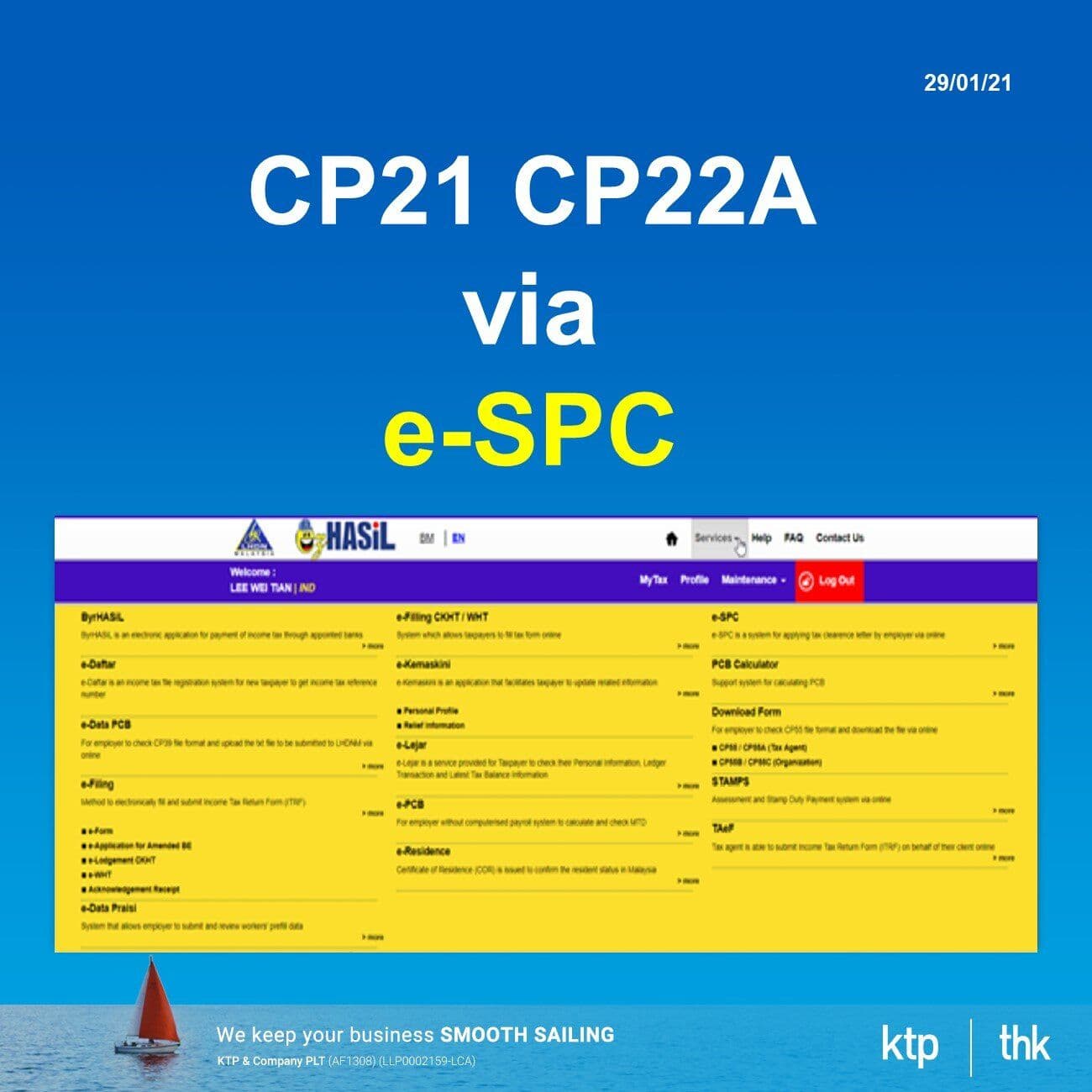 How to submit CP21 + CP 22A online via IRB e-SPC.
