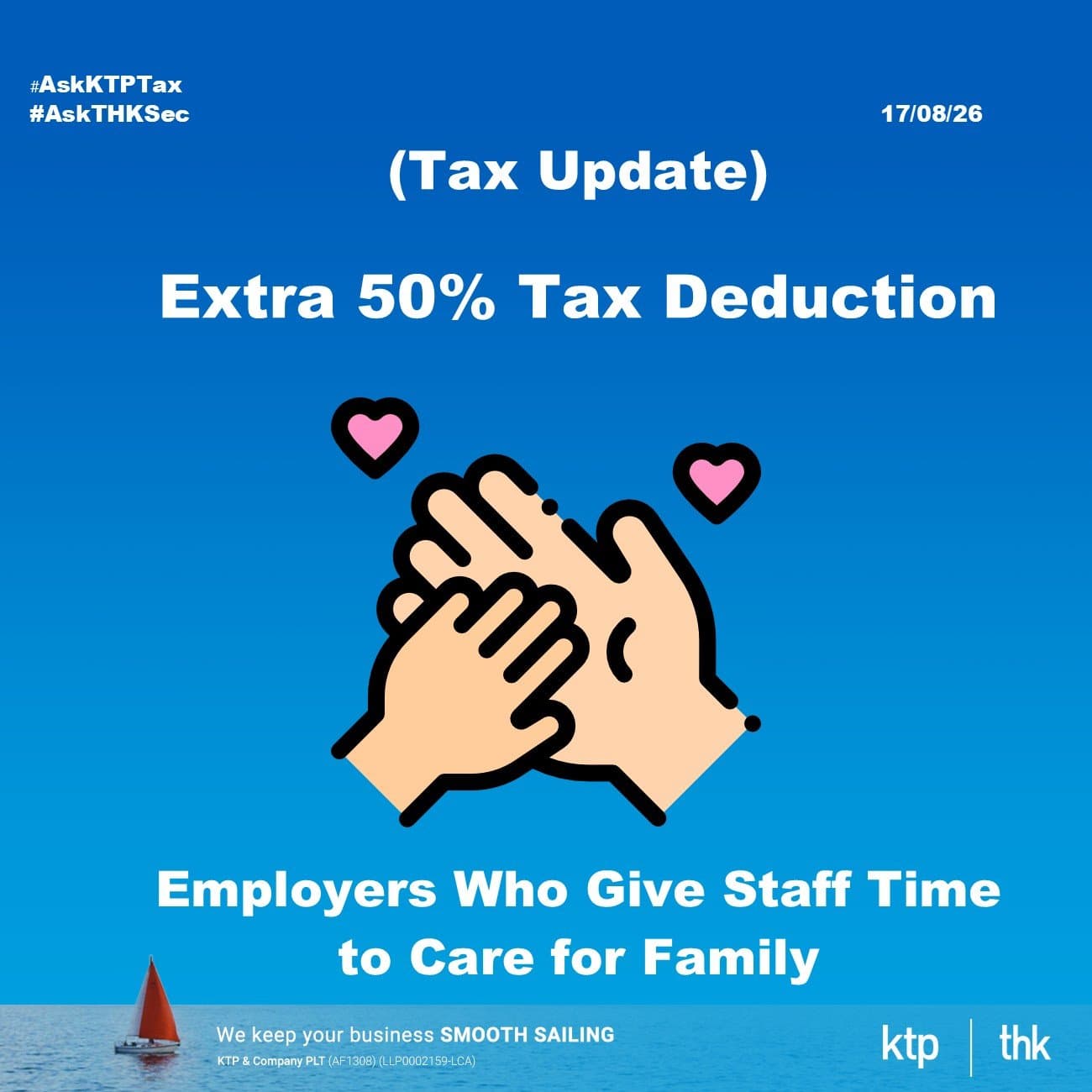 (TAX UPDATE) 给员工多放假照顾家人, 你还可以多 Claim 50% 税务 Deduction.