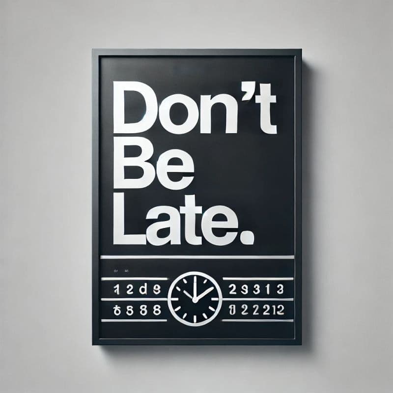 (CEO Update) Why I Dislike Lateness