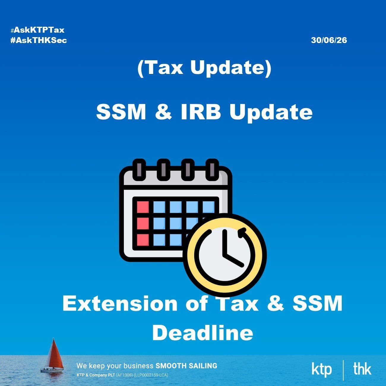 (税务) SSM 和 LHDN 两个延长 Deadline, 快点处理