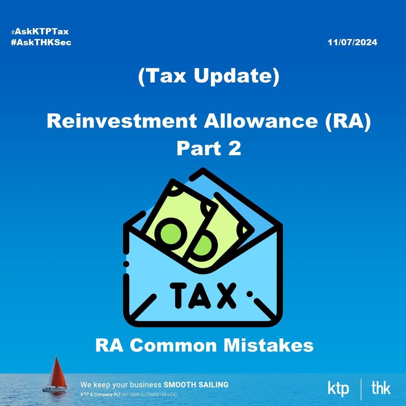 (Tax Update) Reinvestment Allowance Common Mistakes