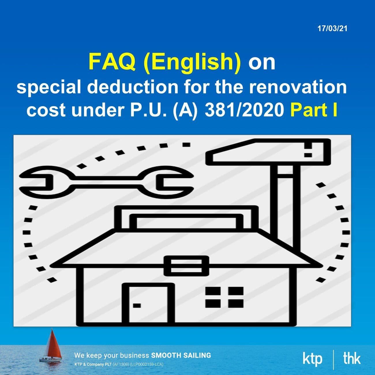FAQ (English version translated by KTP) on special deduction for the renovation cost Part I