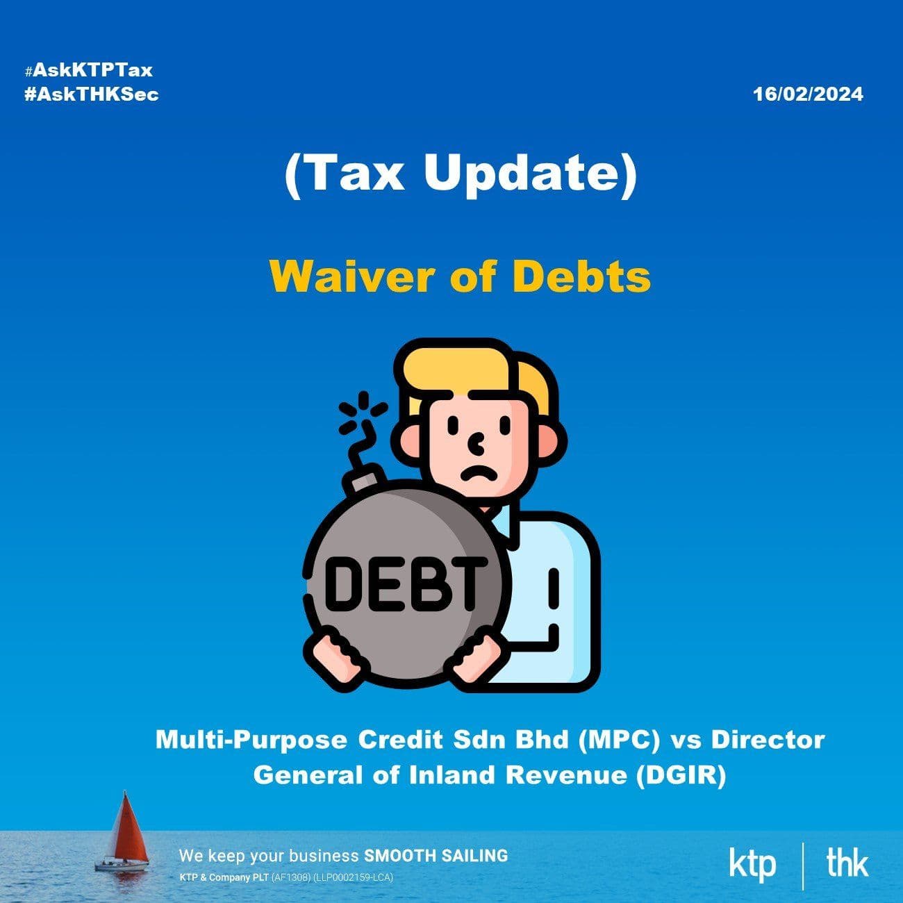 (Tax Update) Tax Implication on Waiver of Debts