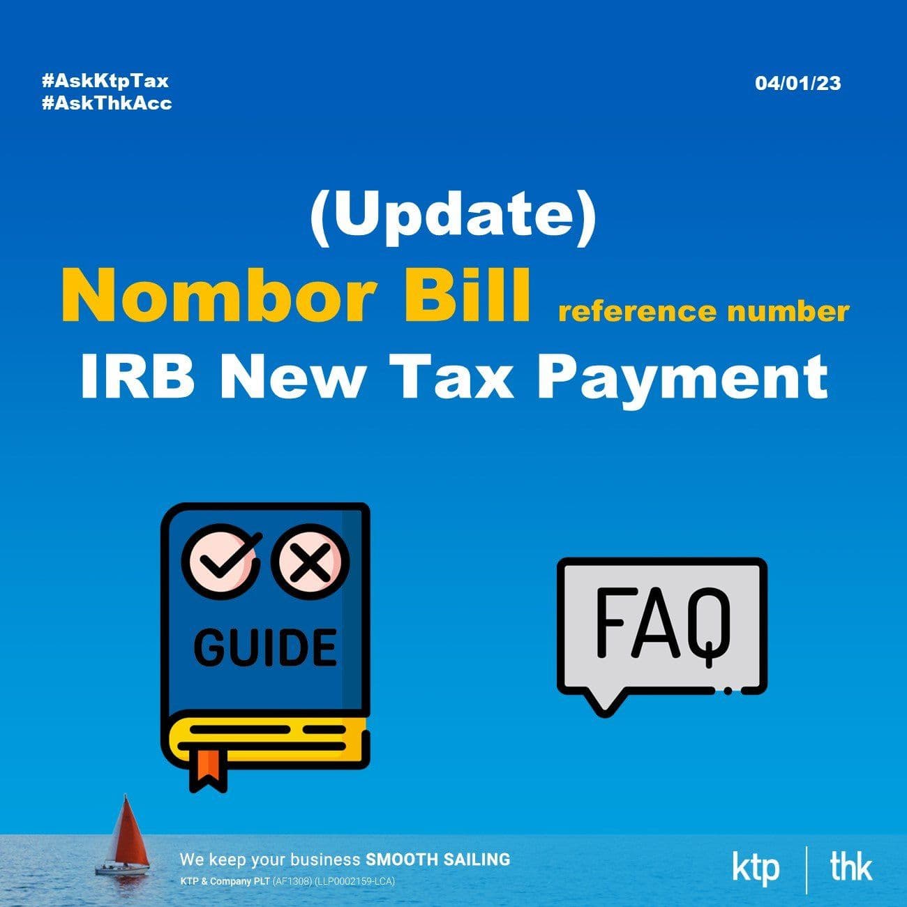 Use of reference number (nombor bill) for IRB tax payment Part 2