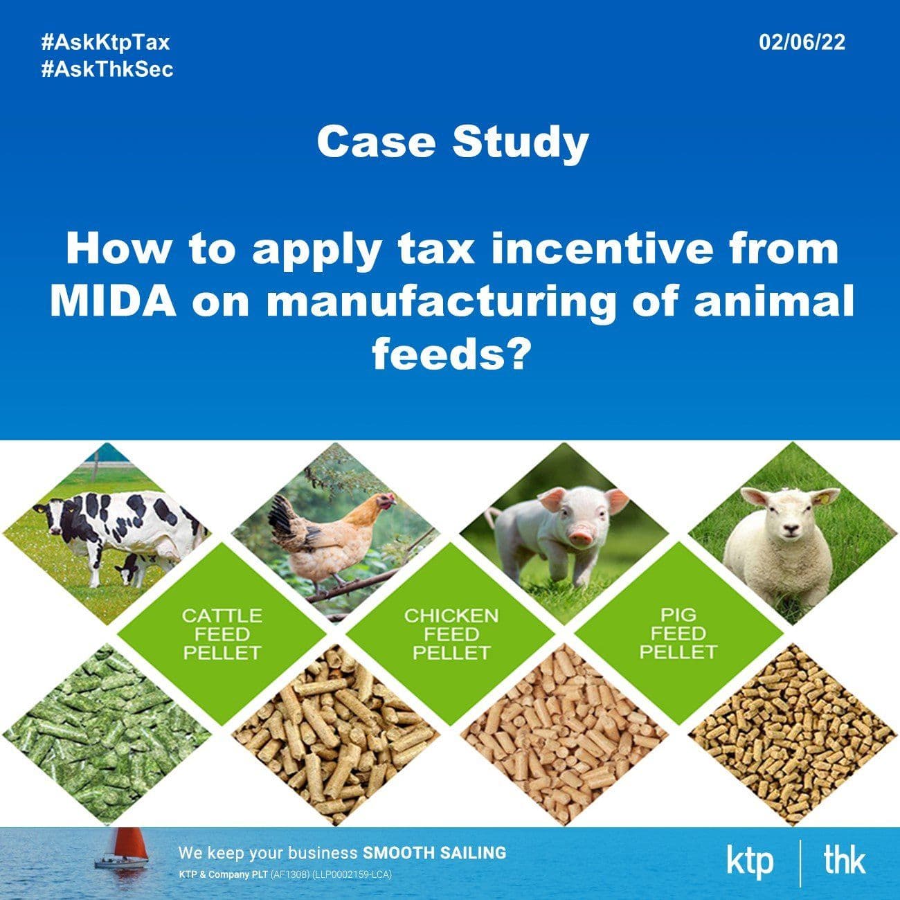 How to apply tax incentives on the manufacturing of animal feeds from MIDA ?