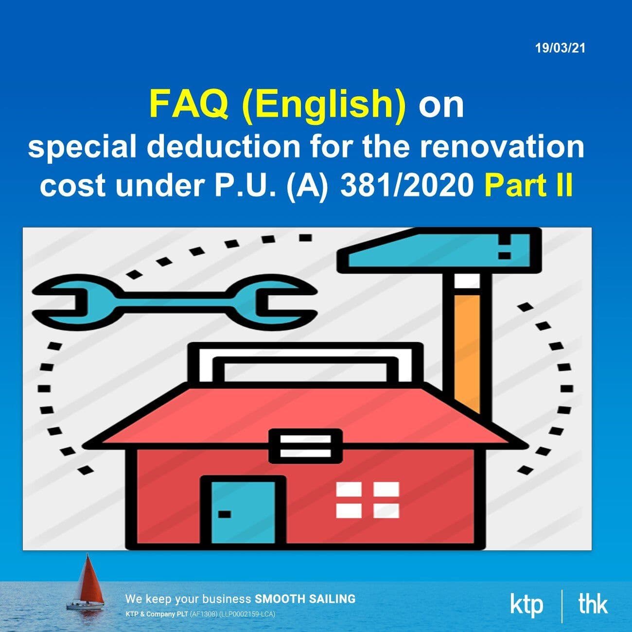 FAQ (English version translated by KTP) on special deduction for the renovation cost Part II