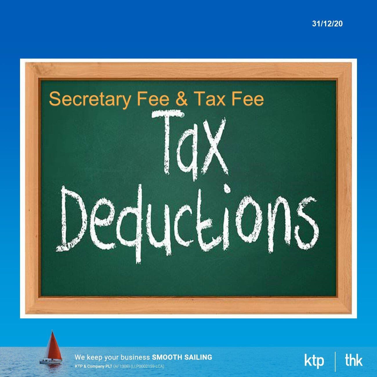 Secretarial & Tax Fee Tax Deduction Malaysia 2020