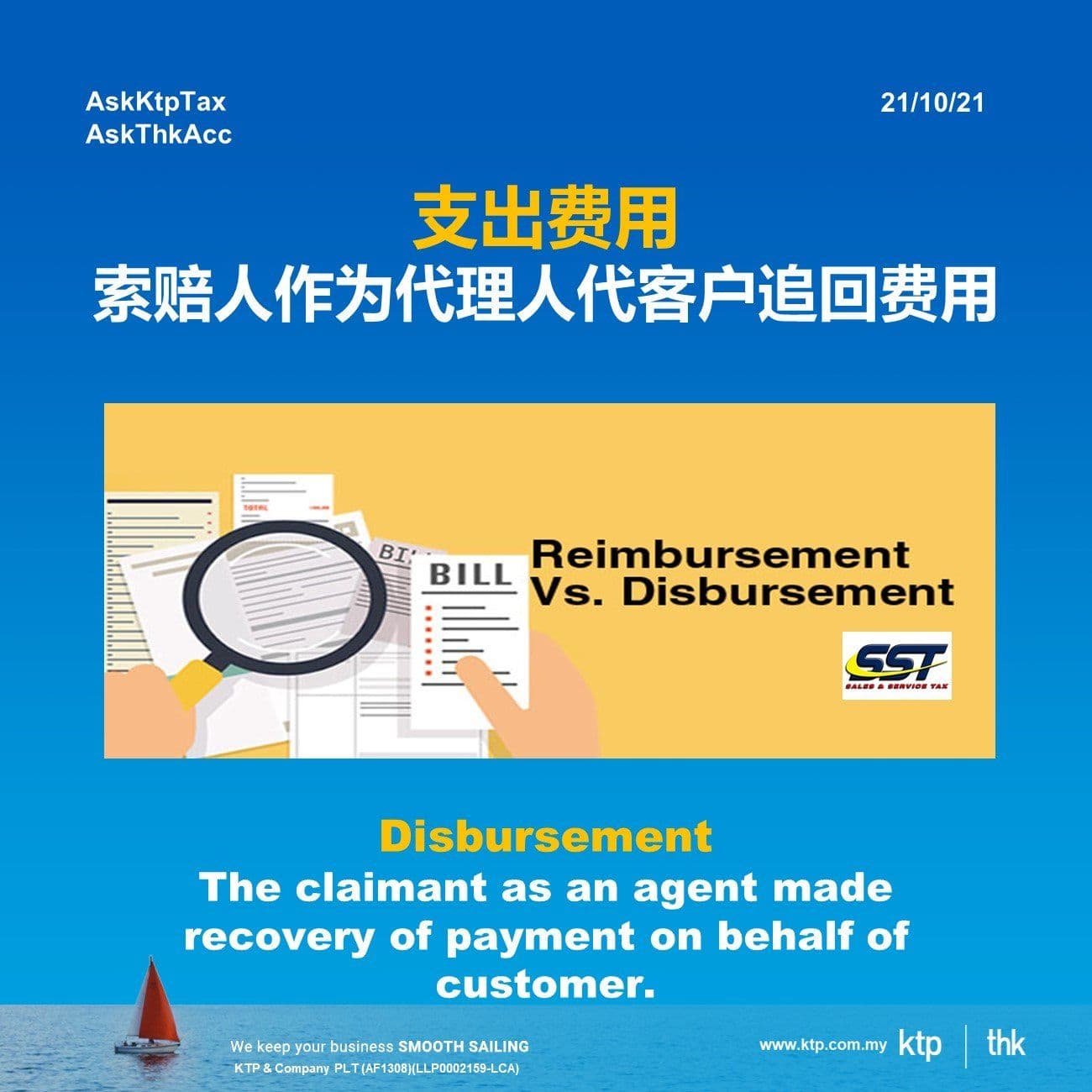 Illustration for 支出费用 vs 报销费用... 哪一个要还消费税?
