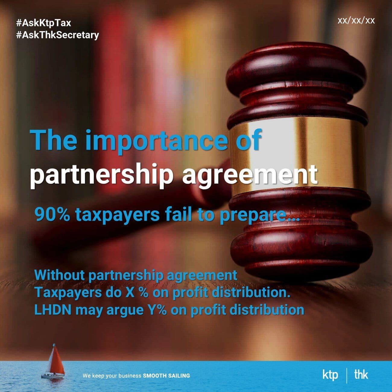 The importance of partnership agreement in tax