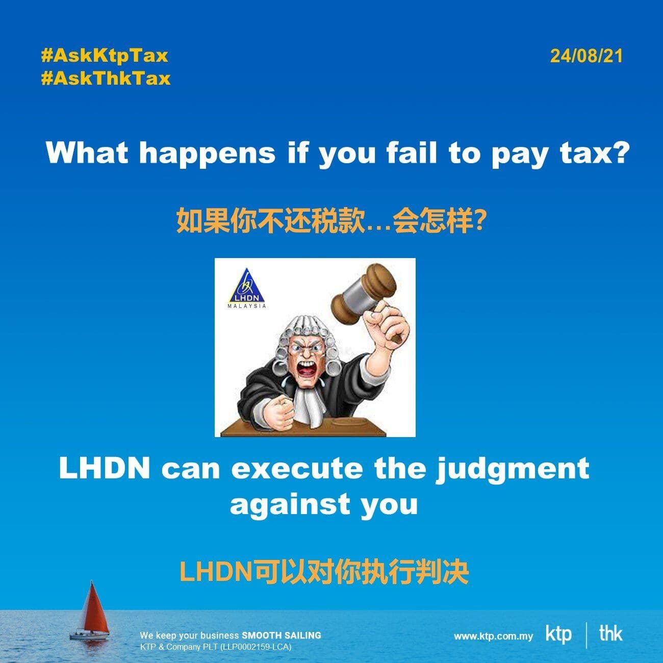 Illustration for 如果你不还税款… 会怎样?