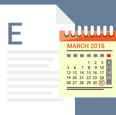 Illustration for Submission deadlines of Form E Year 2015