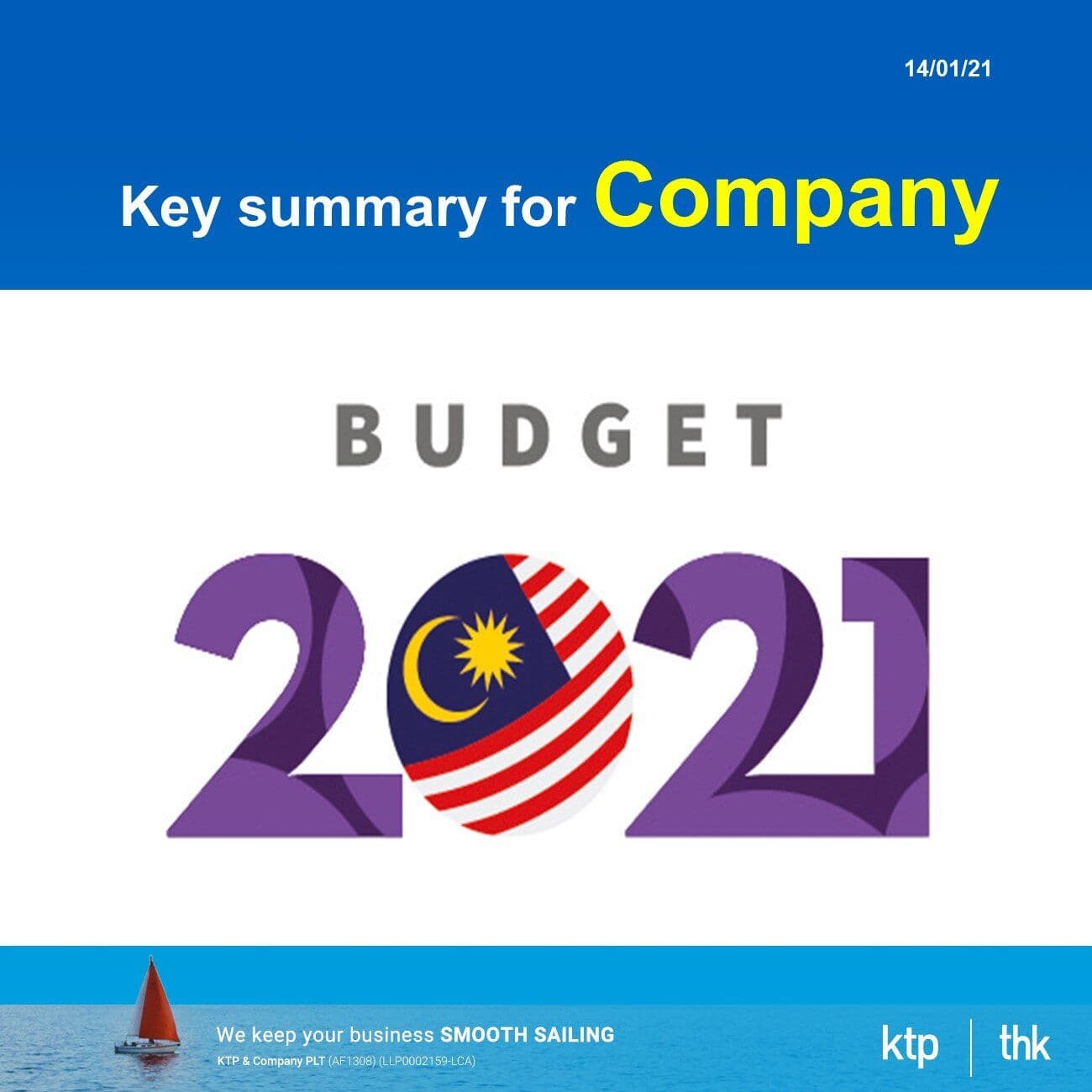 Budget 2021 Malaysia - Key summary for company